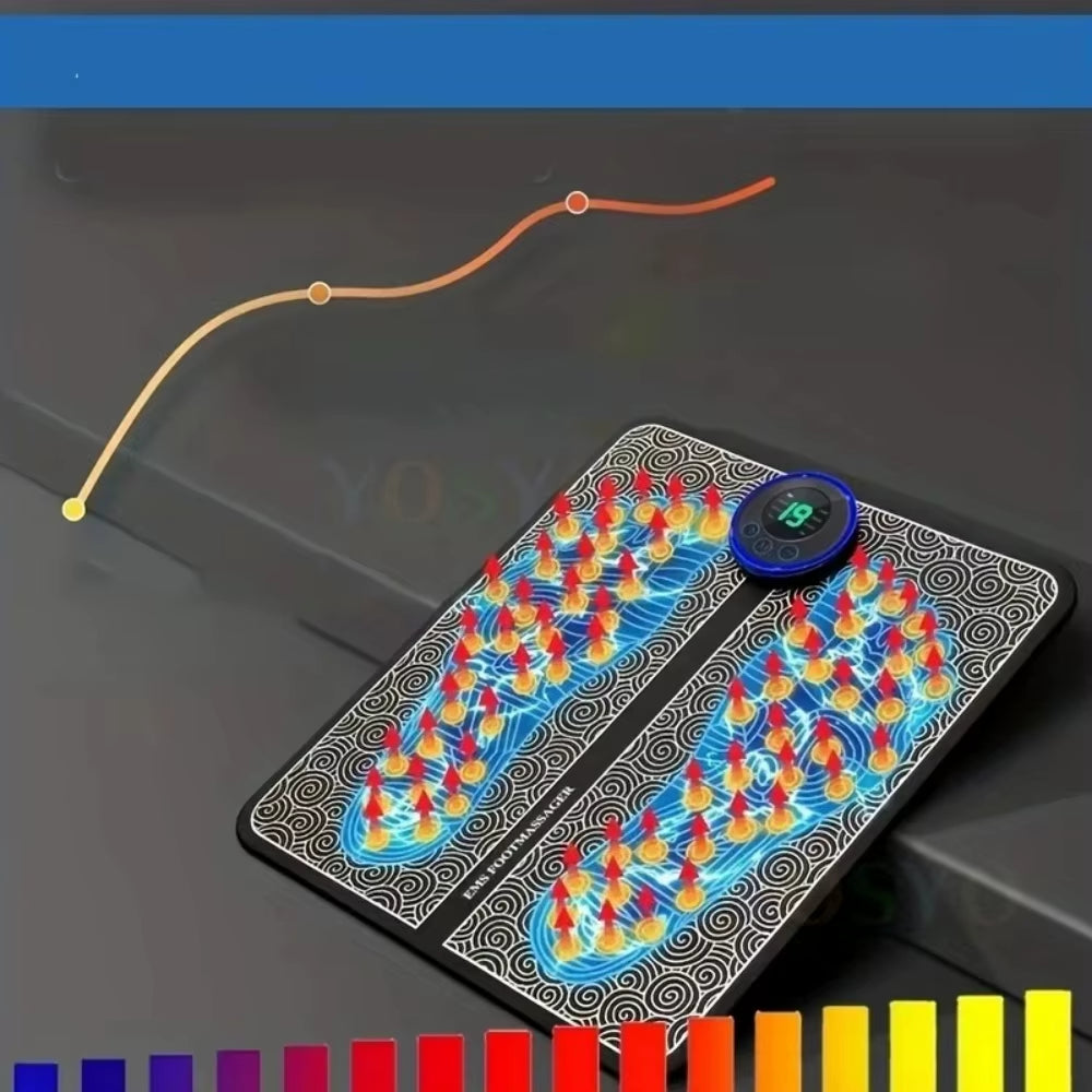 EMS Foot Massager with Remote Control Relaxation Pads Electric Massag Tool to Relieve Sore Feet Cramps Ankle Sprain Swollen Feet